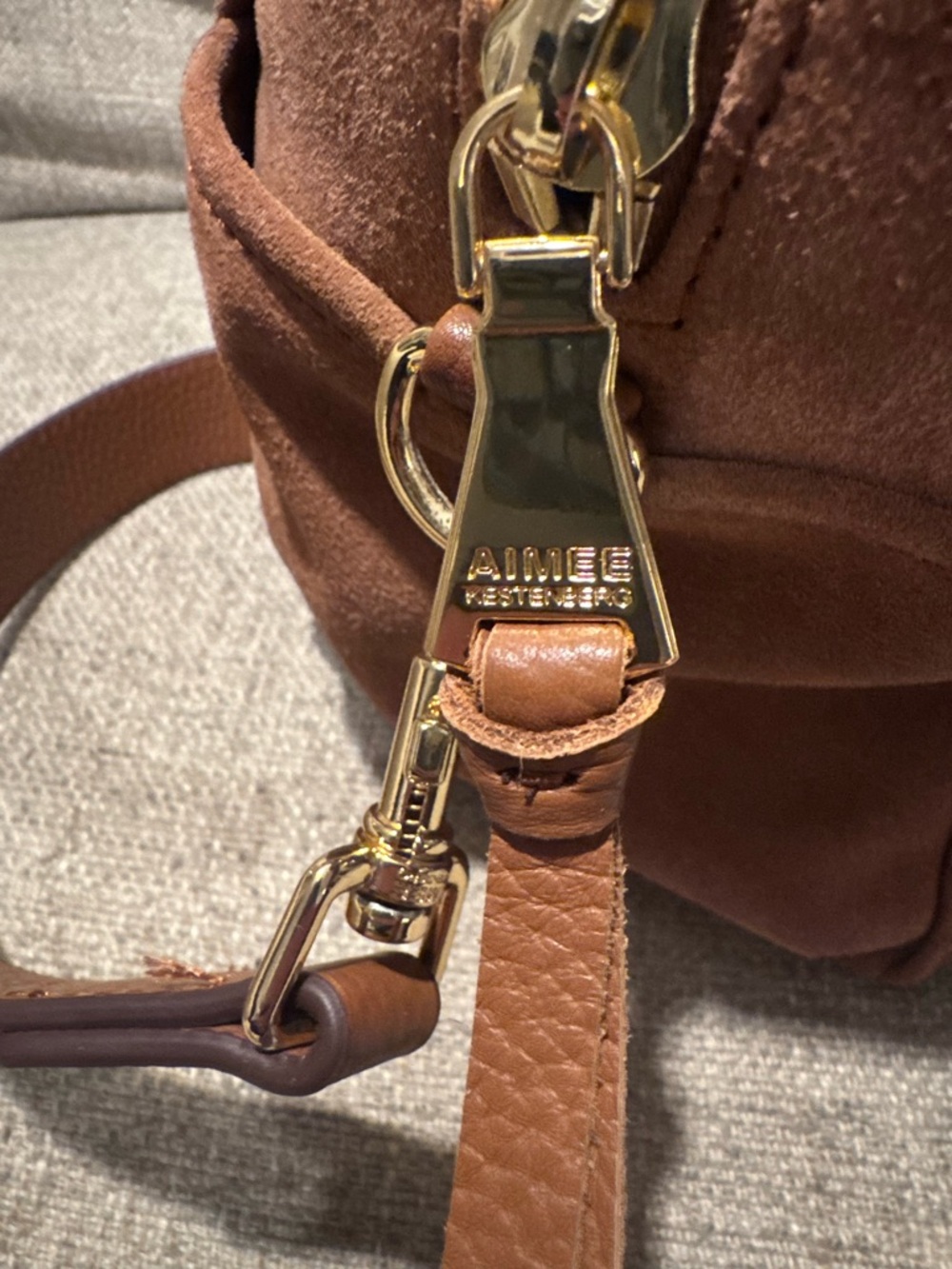 Aimee Kestenberg - Suede & Leather Satchel - Brown - Picture 7 of 16
